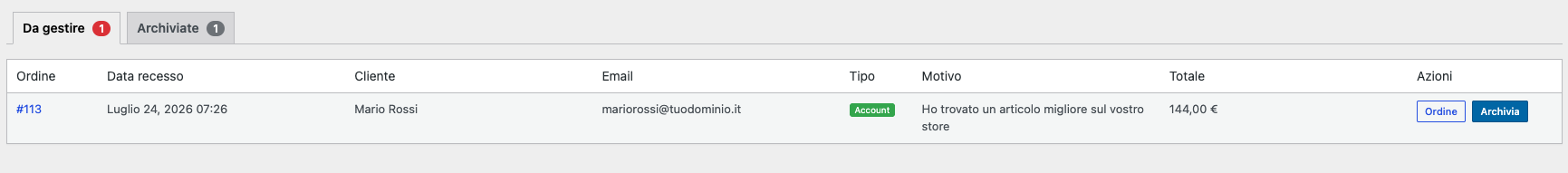 Diritto di Recesso by Weblink (WordPress Plugin) - immagine 7