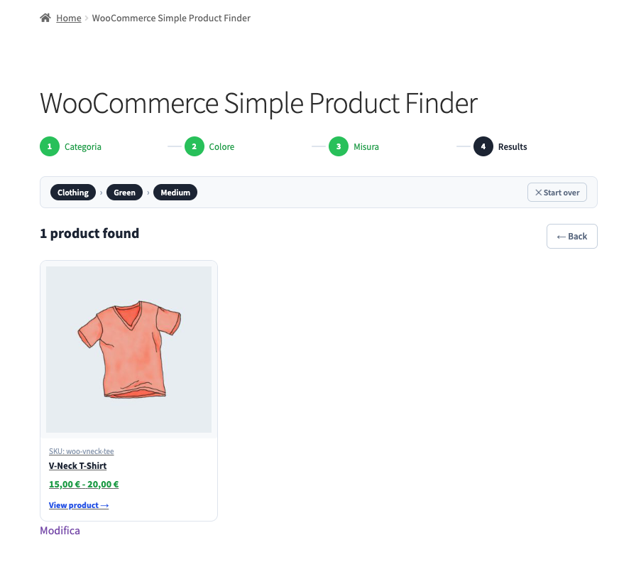 WooCommerce Simple Product Finder - immagine 4
